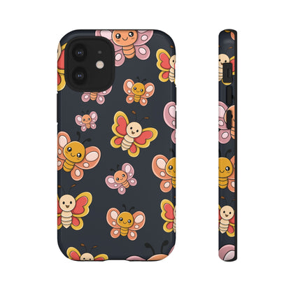 Grey Butterfly Sticker Design Phone Case - Grey Phone Case - iPhone 12 Mini / Glossy