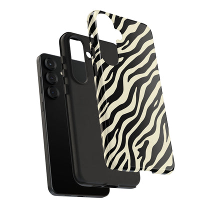 Chic Ivory Zebra Print Phone Case