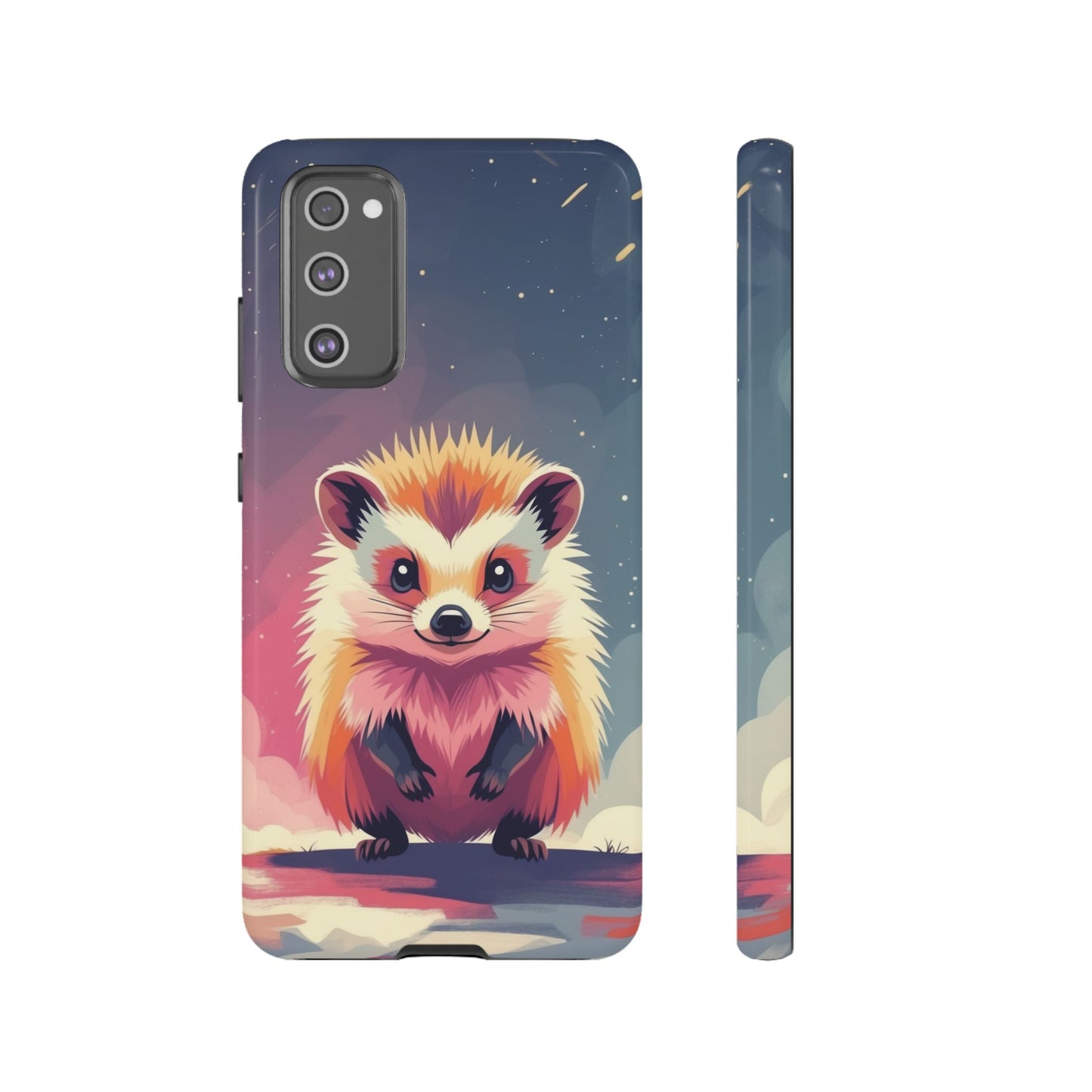 Samsung Galaxy S20 FE / Glossy Phone Case - Stylised Hedgehog Design Phone Case