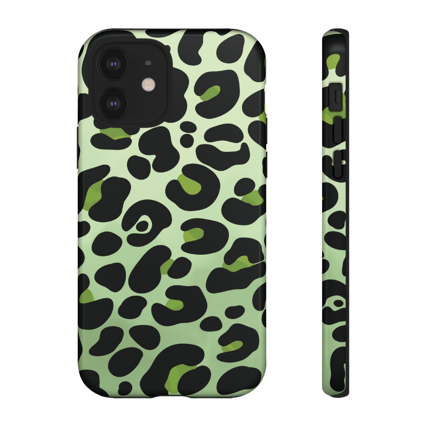 Chic Sage Leopard Print Phone Case