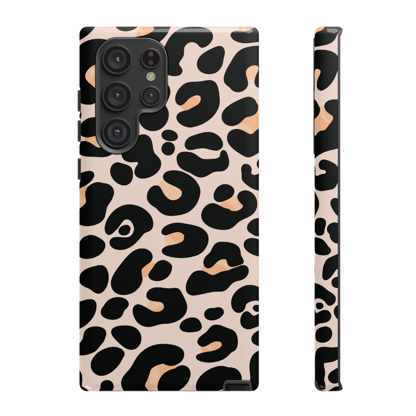 Elegant Peach Leopard Print Phone Case