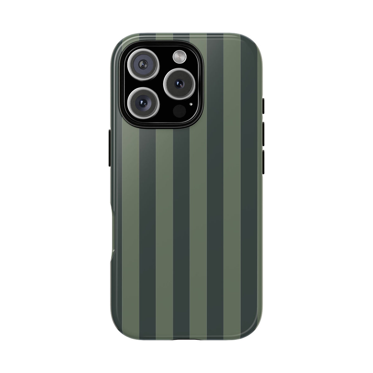 Dark Green Stripe Pattern Phone Case - Green Phone Case - iPhone 16 Pro / Glossy