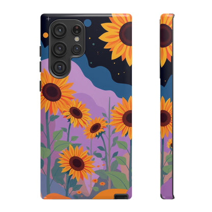 Samsung Galaxy S22 Ultra / Glossy Phone Case - Surreal Sunflower Design Phone Case