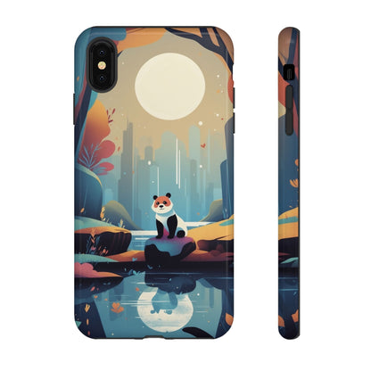 iPhone XS MAX / Glossy Phone Case - Stylised Panda Design Phone Case