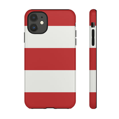 Red & White Horizontal Stripe Pattern Phone Case - Red Phone Case - iPhone 11 / Glossy