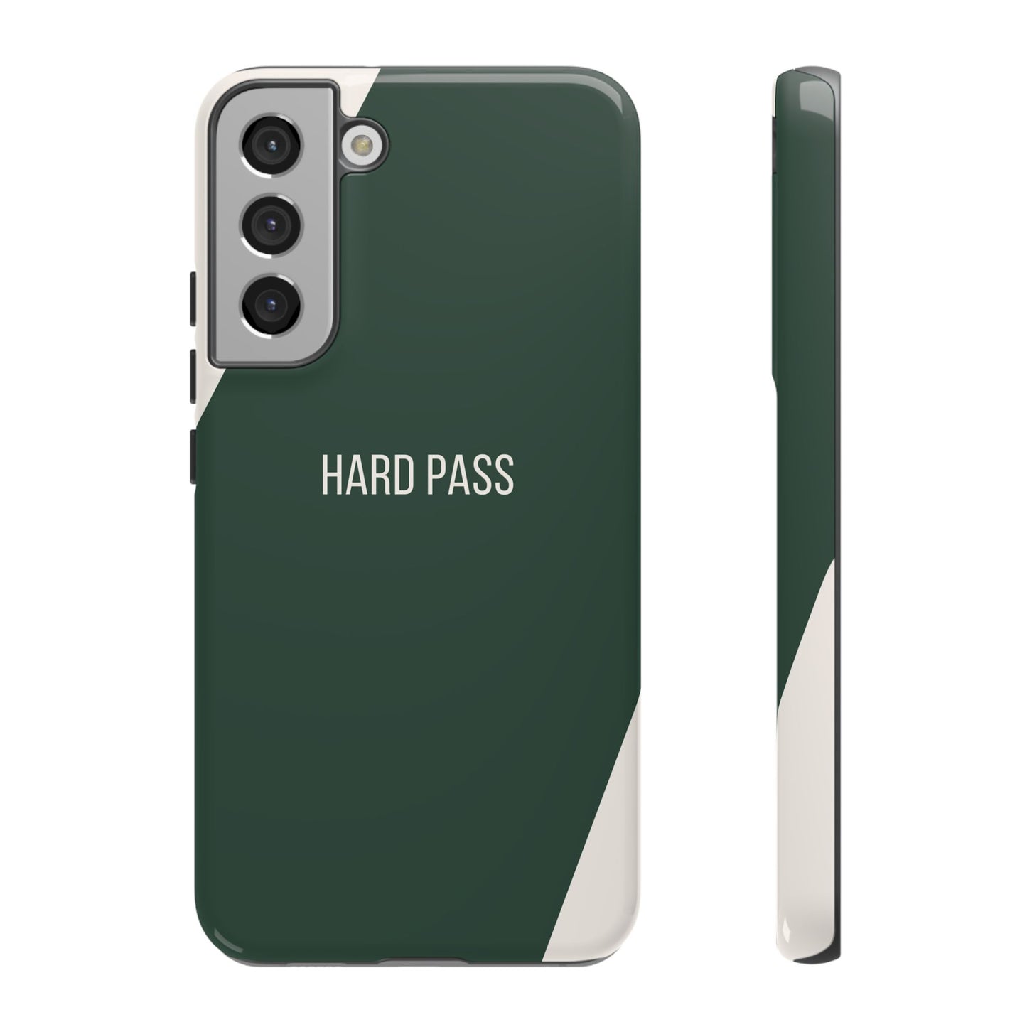 Samsung Galaxy S22 Plus / Glossy Phone Case - Sassy Statement Case ’Hard Pass’ in Green & White