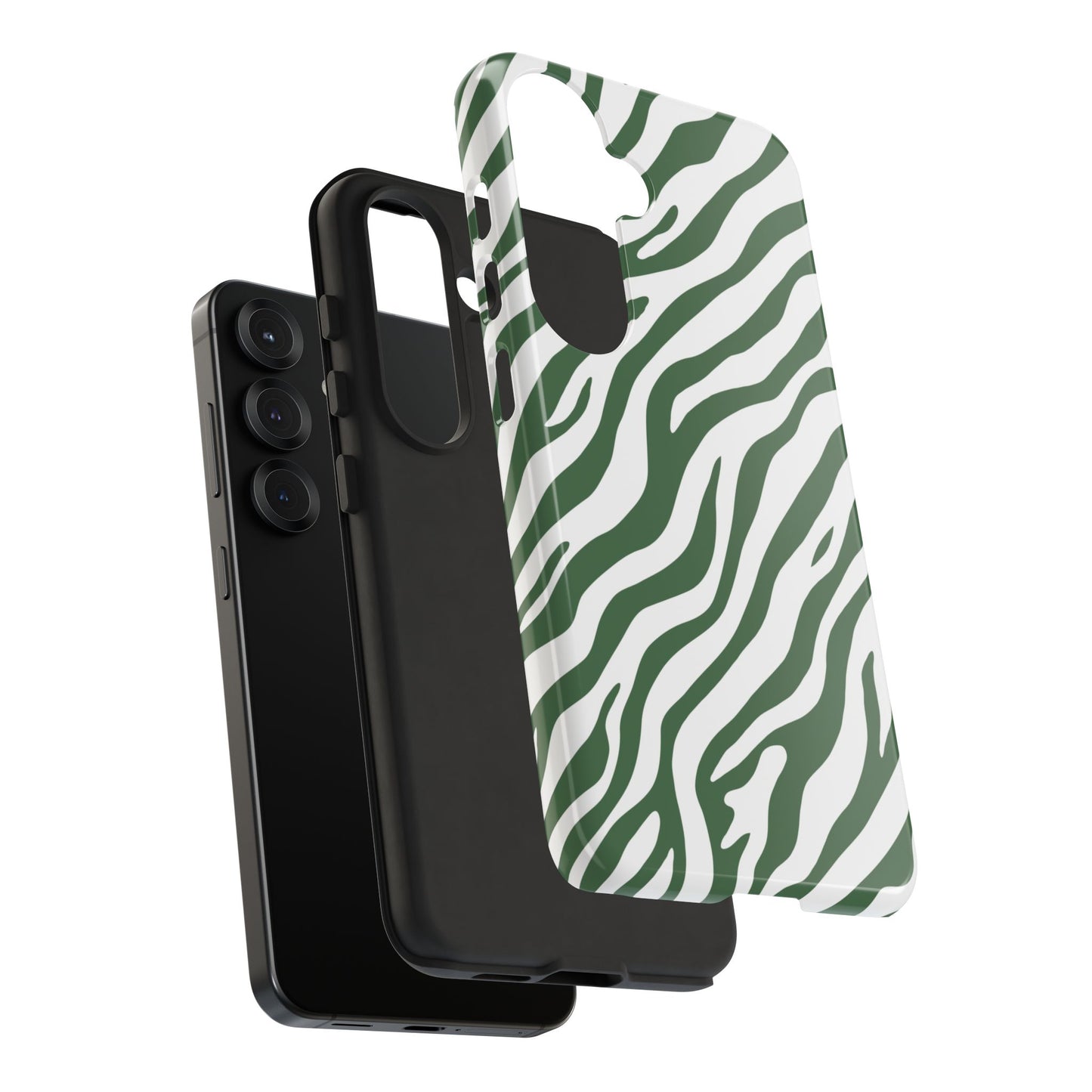 Stylish Sage Zebra Print Phone Case