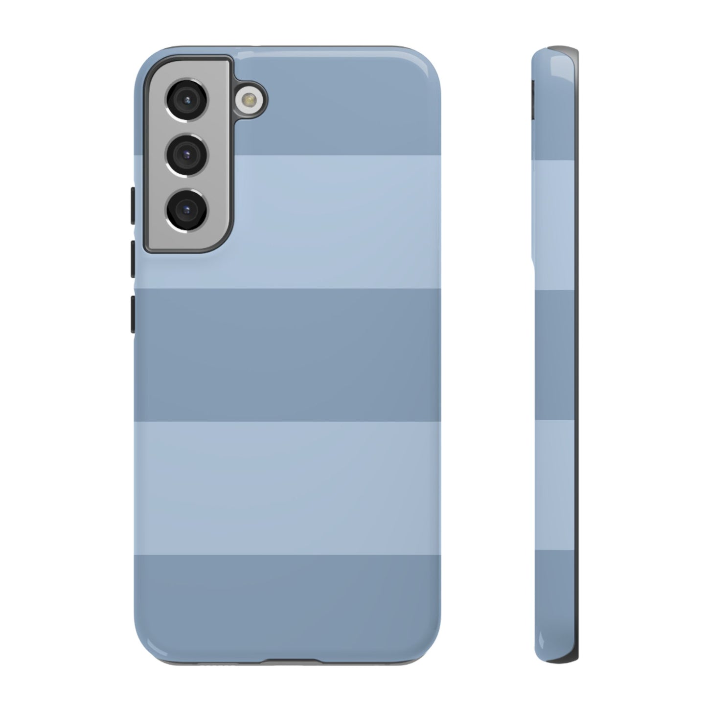 Light Blue Horizontal Stripe Pattern Phone Case - Blue Phone Case - Samsung Galaxy S22 Plus / Glossy