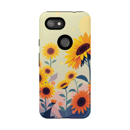 Modern Flat Sunflower Design Phone Case