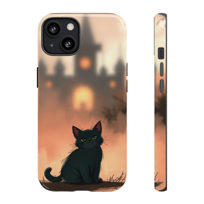 Cute Gothic Cat Design Phone Case - Multicolor Phone Case - iPhone 13 / Glossy