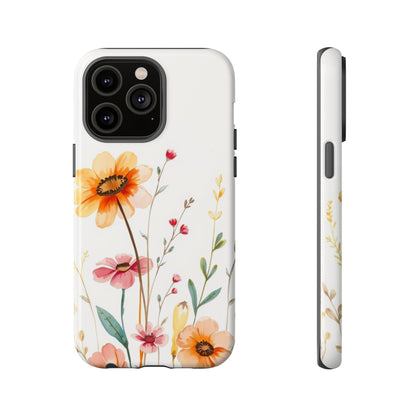 Boho Chic Watercolour Wild Blooms Pattern Phone Case - Multicolor Phone Case - iPhone 14 Pro Max / Glossy