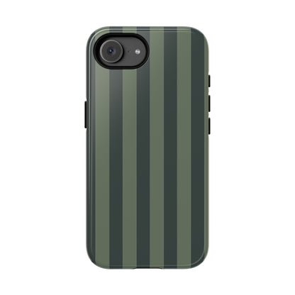 Dark Green Stripe Pattern Phone Case - Green Phone Case - iPhone 17e / Glossy