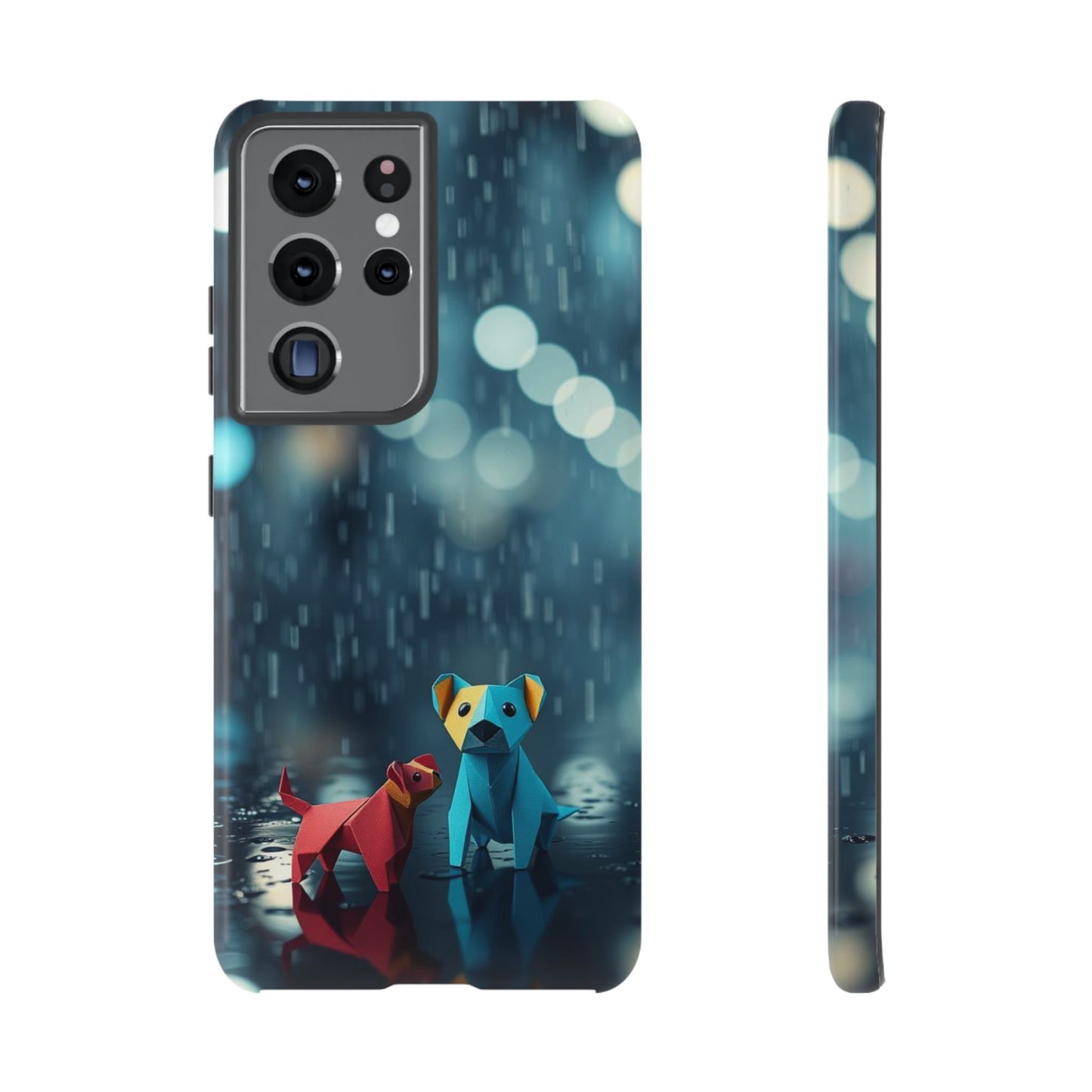 Samsung Galaxy S21 Ultra / Glossy Phone Case - Origami ’Wee Pals’ Design Phone Case