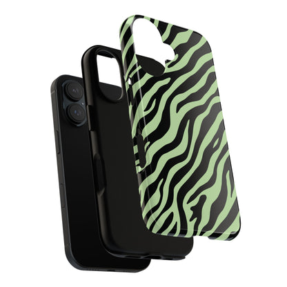 Stylish Mint Zebra Print Phone Case