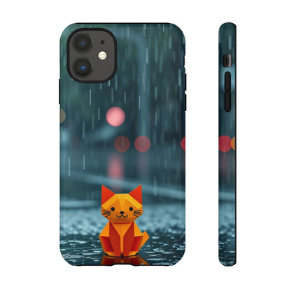 iPhone 11 / Glossy Phone Case - Origami ’Soggy Cat’ Design Phone Case