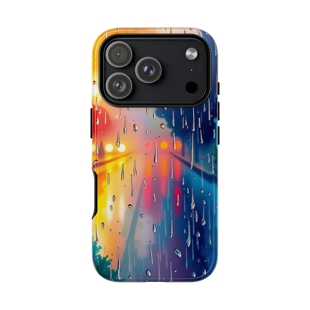Electric Rain Watercolour Design Phone Case - Multicolor Phone Case - iPhone 17 Pro / Glossy