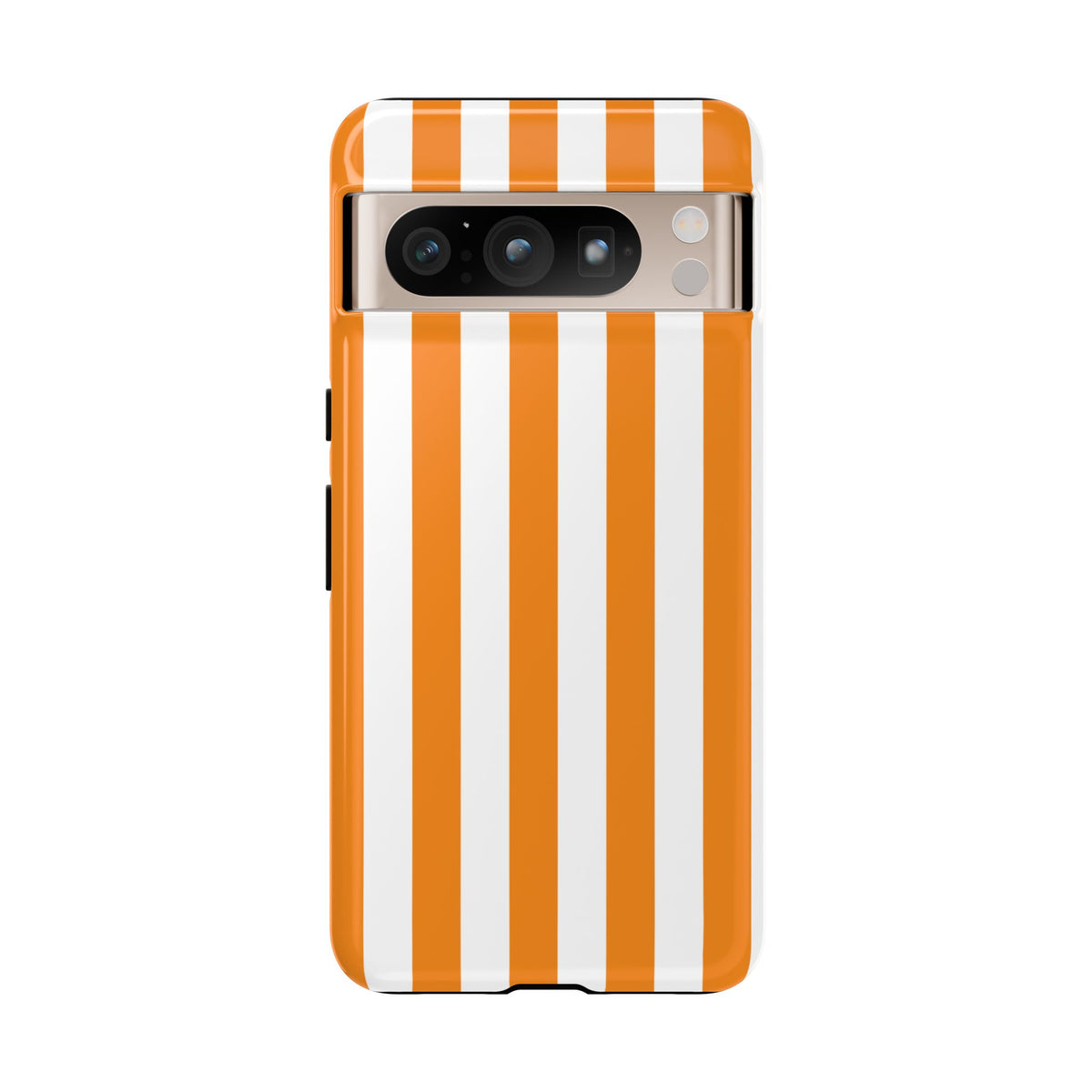 Simple Yellow & White Stripe Pattern Phone Case - White Phone Case - Google Pixel 8 Pro / Glossy