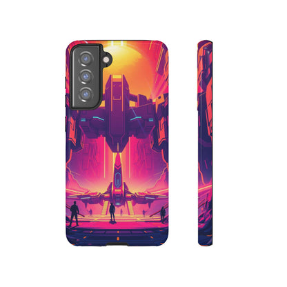 Samsung Galaxy S21 FE / Glossy Phone Case - Alien Landing Pad Design Phone Case
