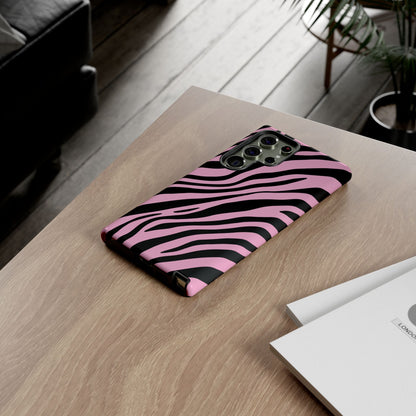 Modern Blush Zebra Print Phone Case