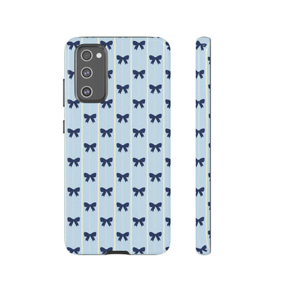 Retro Navy Blue Bow Pattern Phone Case