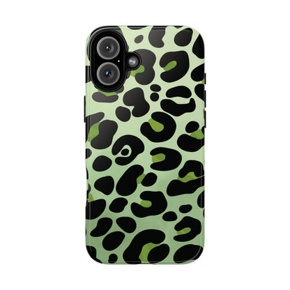 Chic Sage Leopard Print Phone Case