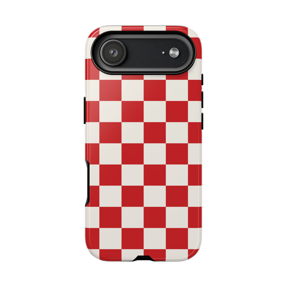 Red Checked Pattern Phone Case - Red Phone Case - iPhone 17 Air / Glossy