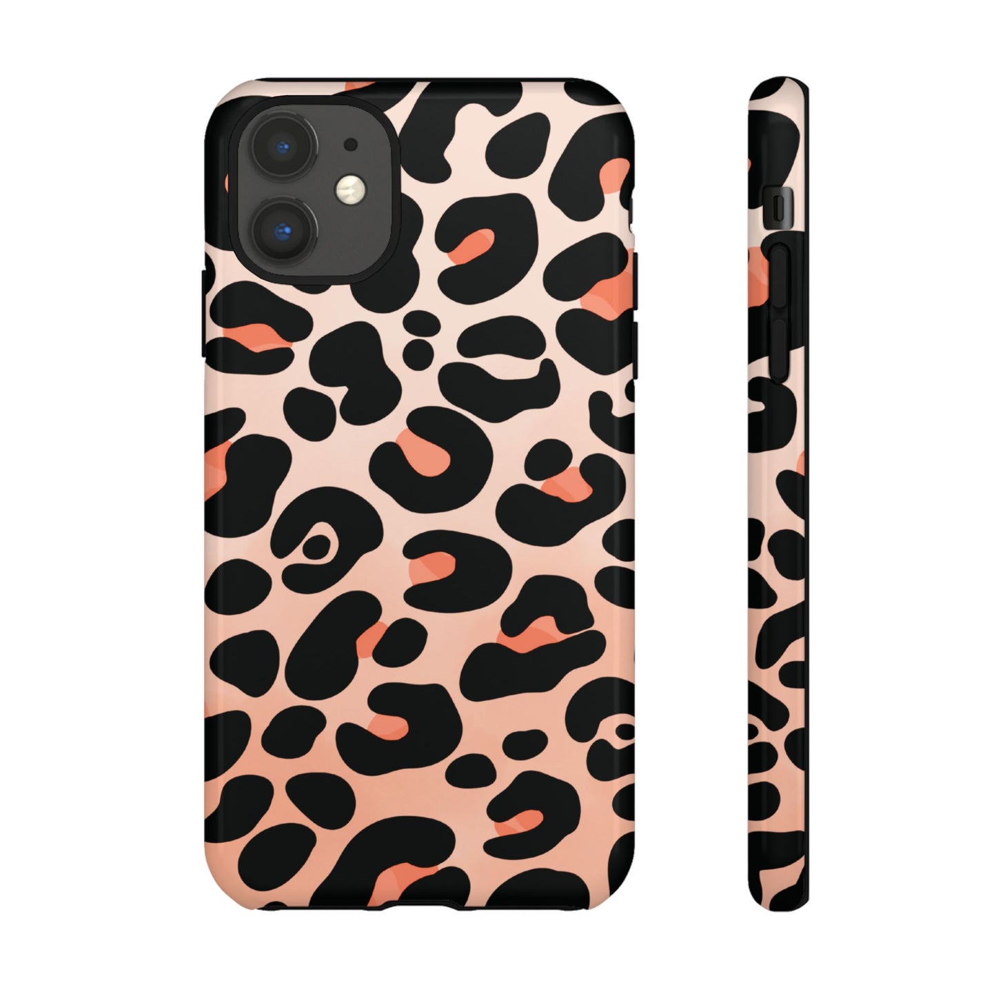 Elegant Peach Leopard Print Phone Case
