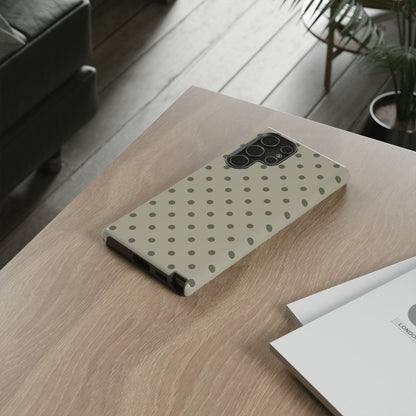 Green & Dark Green Dot Pattern Phone Case
