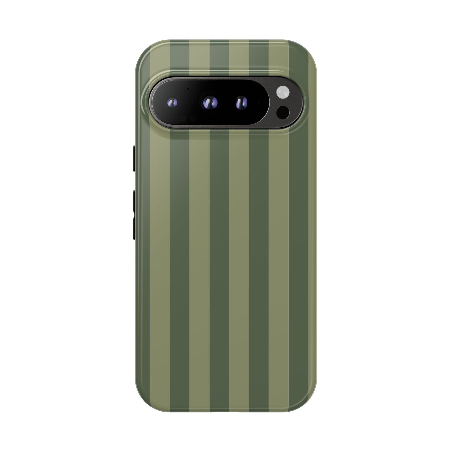 Google Pixel 9 Pro / Glossy Phone Case - ’Green Stripe Pattern’ Phone Case