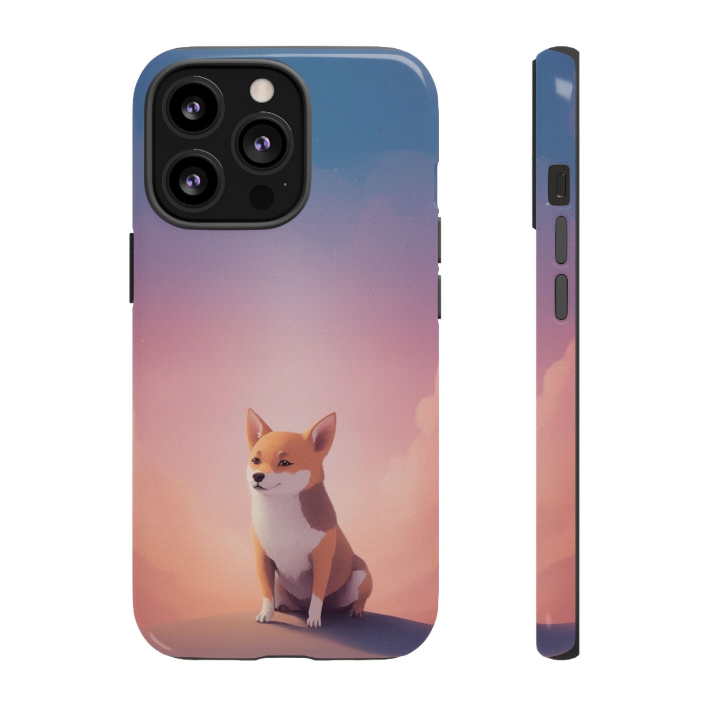 iPhone 13 Pro / Glossy Phone Case - Cute Dog & Cloud Design ’Good Doggo’ Phone Case
