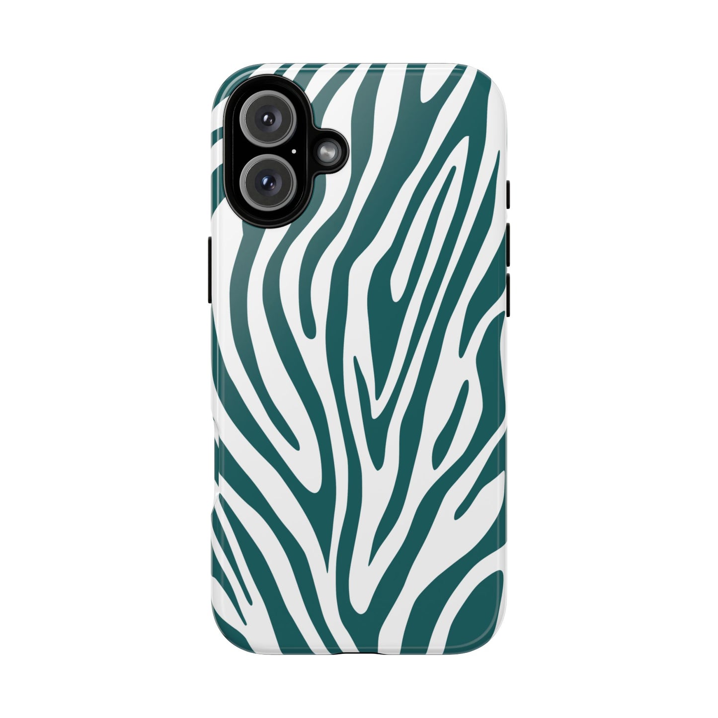 Graphic Teal Tiger Print Phone Case