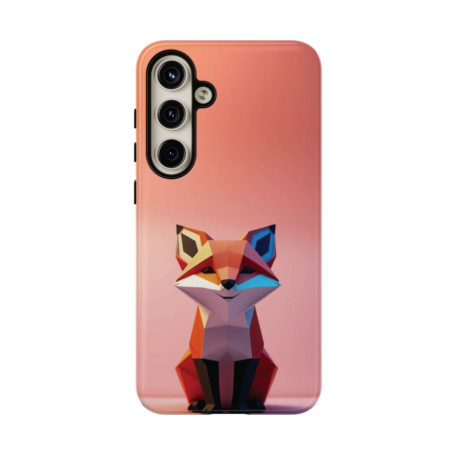 Samsung Galaxy S24 Plus / Glossy Phone Case - Origami Fox Design Phone Case