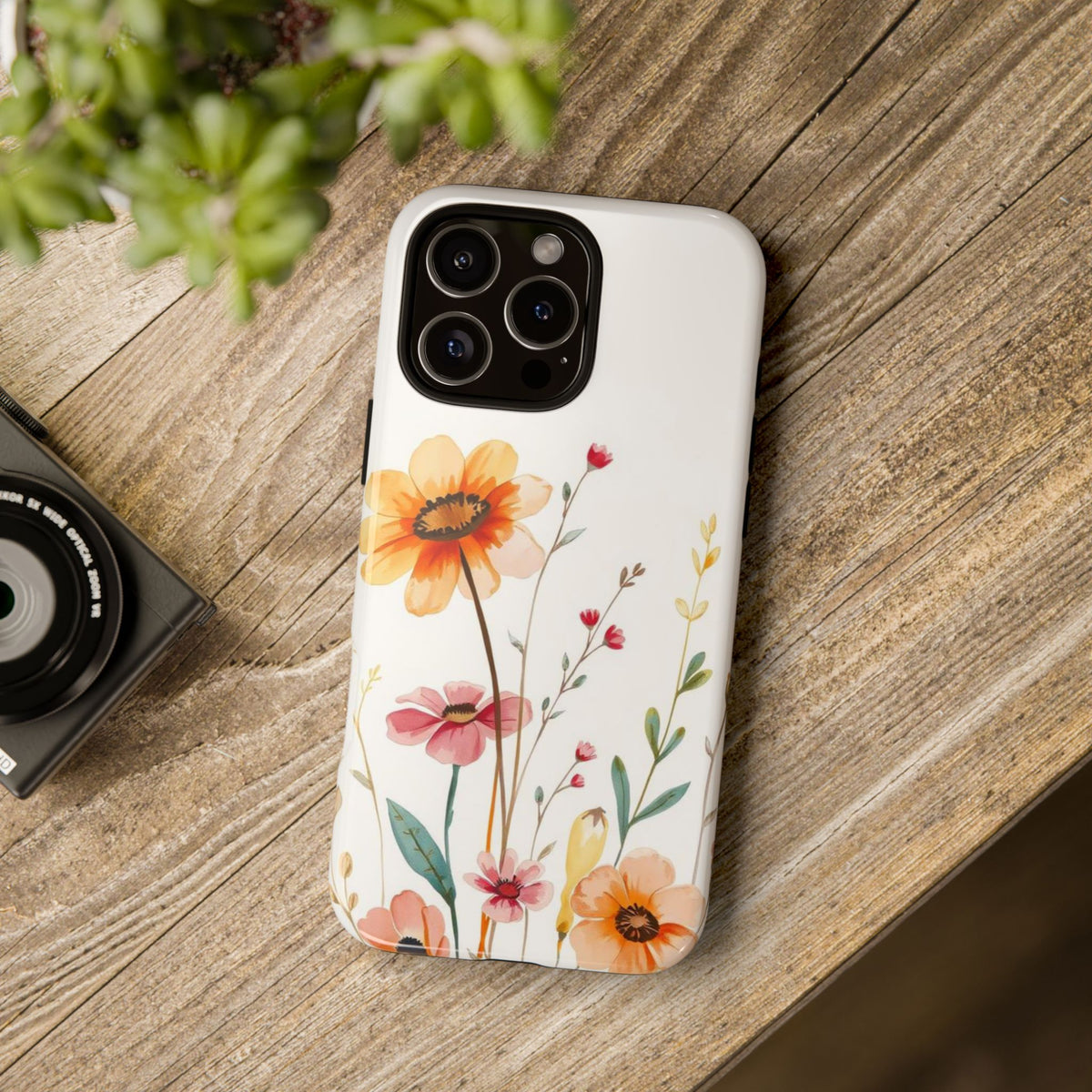 Boho Chic Watercolour Wild Blooms Pattern Phone Case - Multicolor Phone Case