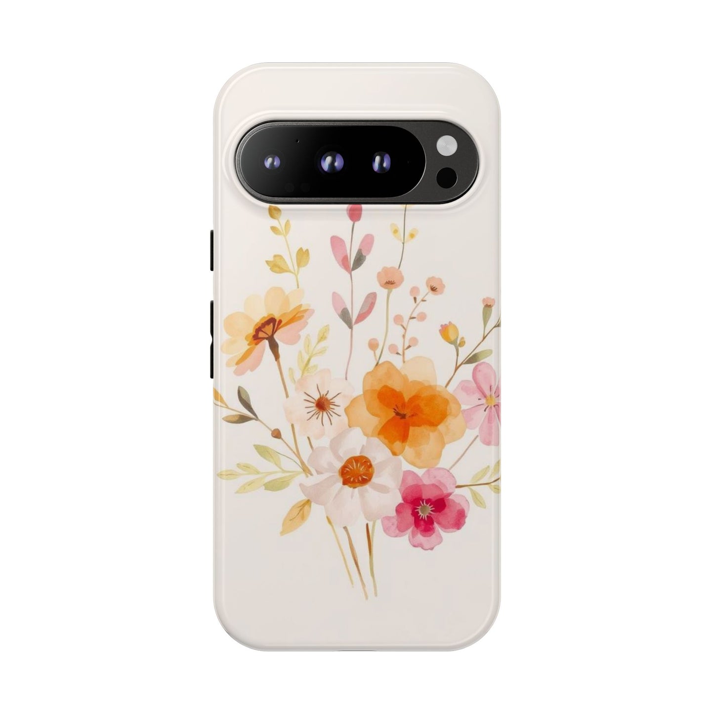 Google Pixel 9 Pro / Glossy Phone Case - Boho Chic Watercolour Flower Pattern Phone Case