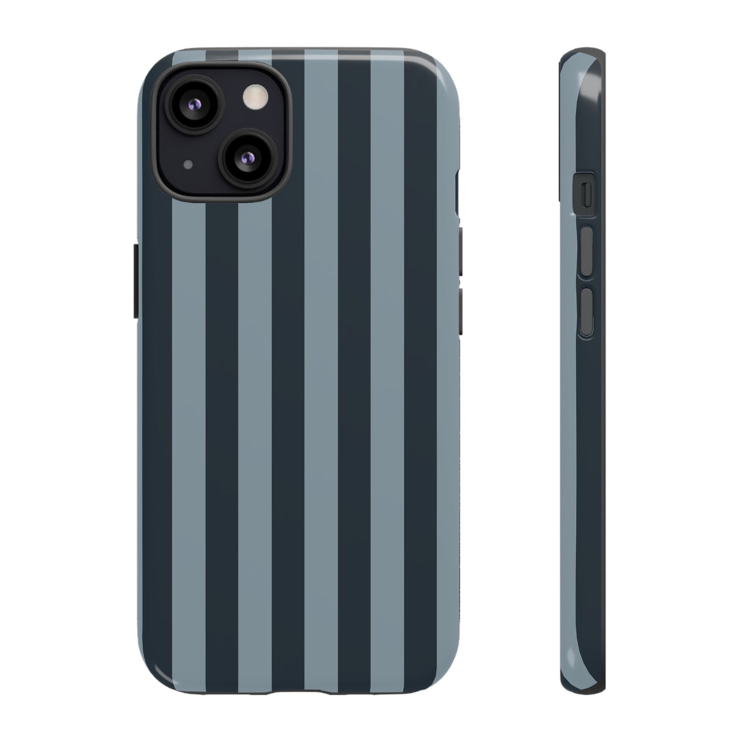 iPhone 13 / Glossy Phone Case - ’Dark Blue Stripe Pattern’ Phone Case