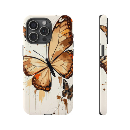 iPhone 15 Pro Max / Glossy Phone Case - Acrylic Style Butterflies Design Phone Case