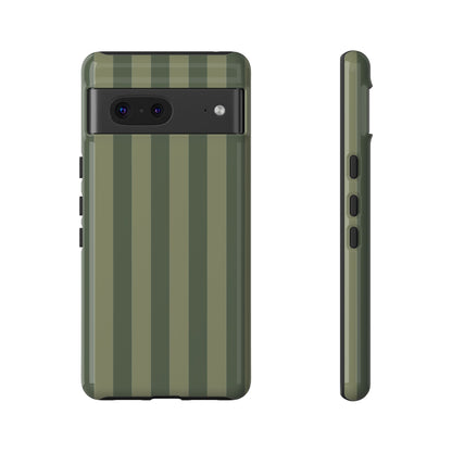 Green Stripe Pattern Phone Case - Green Phone Case - Google Pixel 7 / Glossy