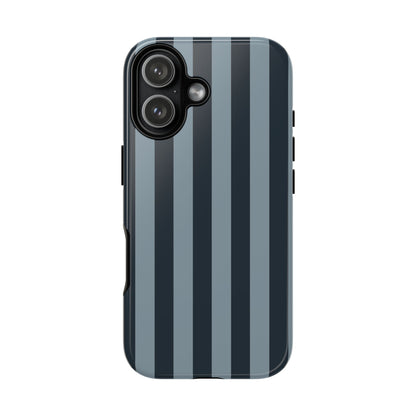 Dark Blue Stripe Pattern Phone Case - Blue Phone Case - iPhone 17 / Glossy