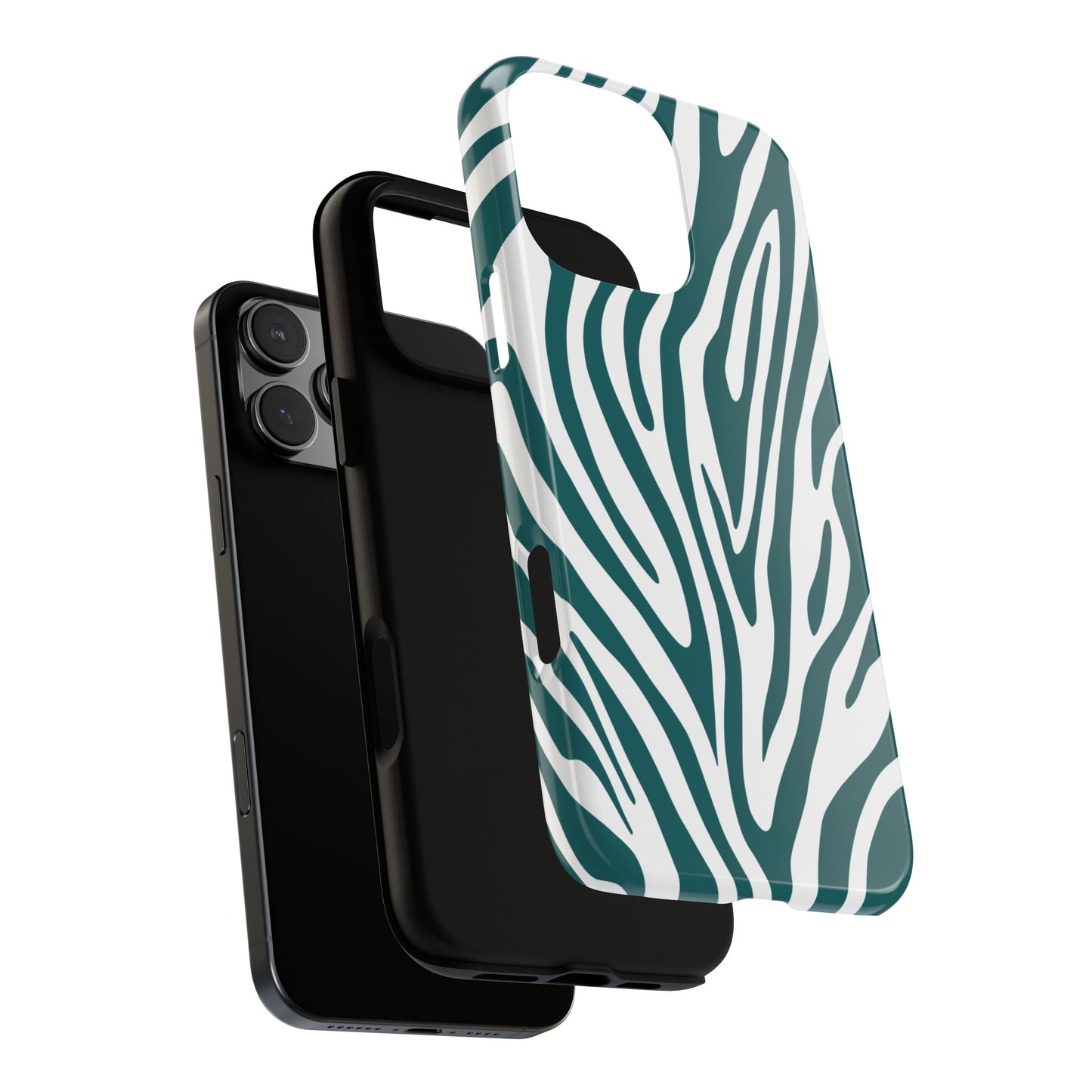 Graphic Teal Tiger Print Phone Case