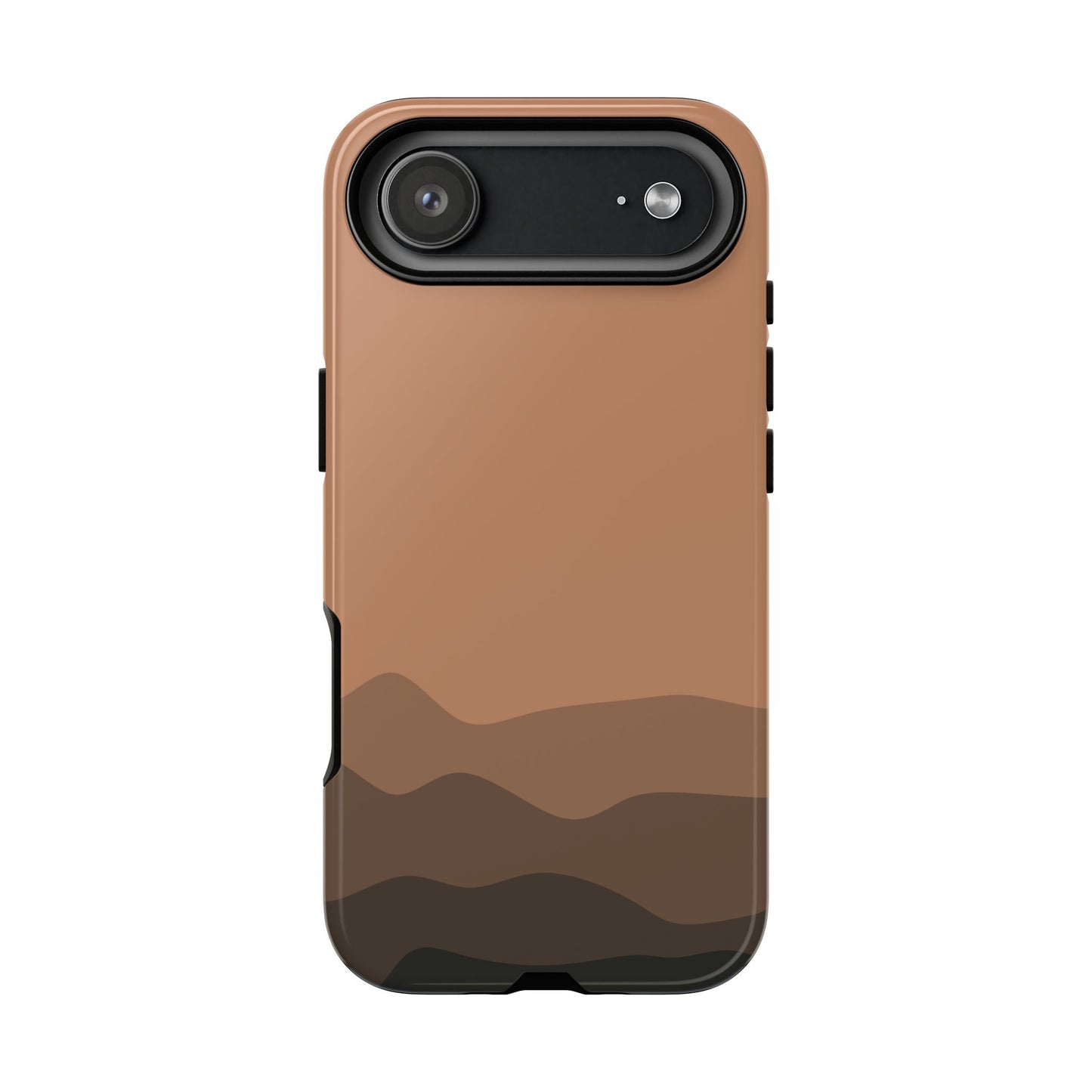 Brown Abstract Waves Protective Phone Case - Orange Phone Case - iPhone 17 Air / Glossy
