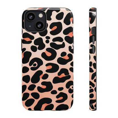 Elegant Peach Leopard Print Phone Case