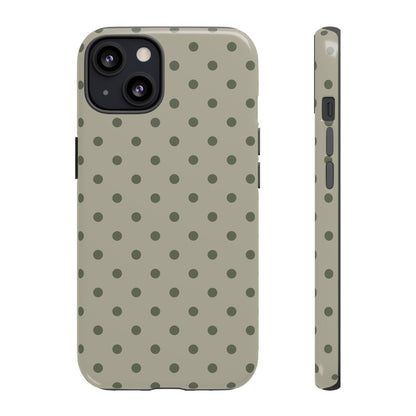 Green & Dark Green Dot Pattern Phone Case