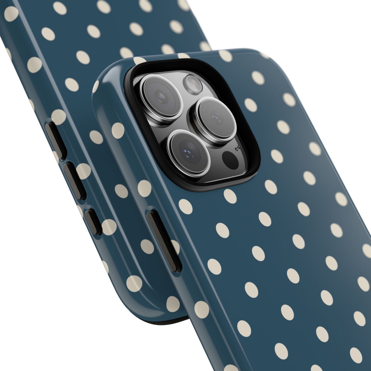 Blue & White Dot Pattern Phone Case