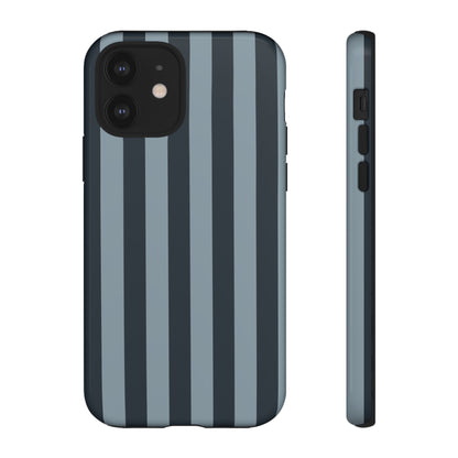 Dark Blue Stripe Pattern Phone Case - Blue Phone Case - iPhone 12 / Glossy