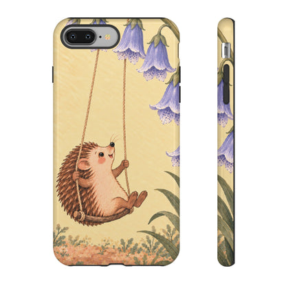 Whimsical Buttercream Hedgehog and Bluebell Phone Case - Yellow Phone Case - iPhone 8 Plus / Glossy