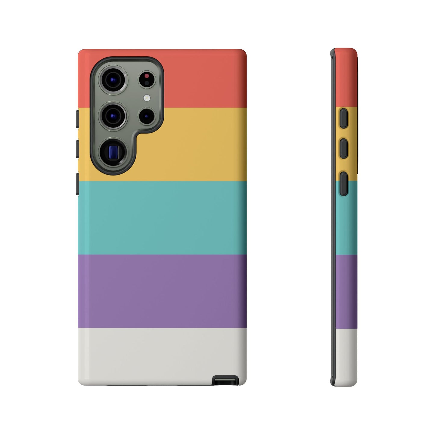 Pastel Rainbow Stripe Pattern Phone Case - Phone Case - Samsung Galaxy S23 Ultra / Glossy