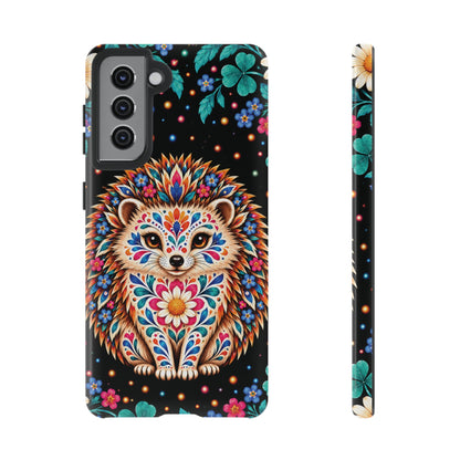Vibrant Orange and Turquoise Calavera Hedgehog Phone Case - Multicolor Phone Case - Samsung Galaxy S21 / Glossy