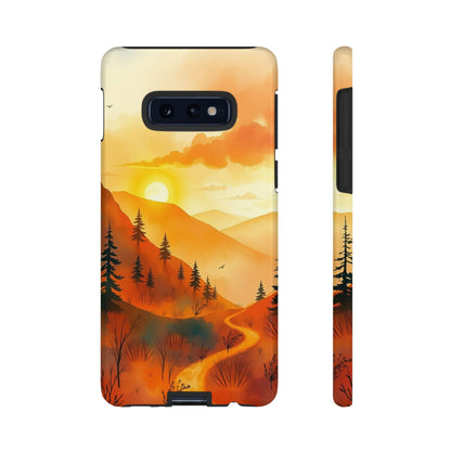Samsung Galaxy S10E / Glossy Phone Case - Golden Sunset Design Phone Case