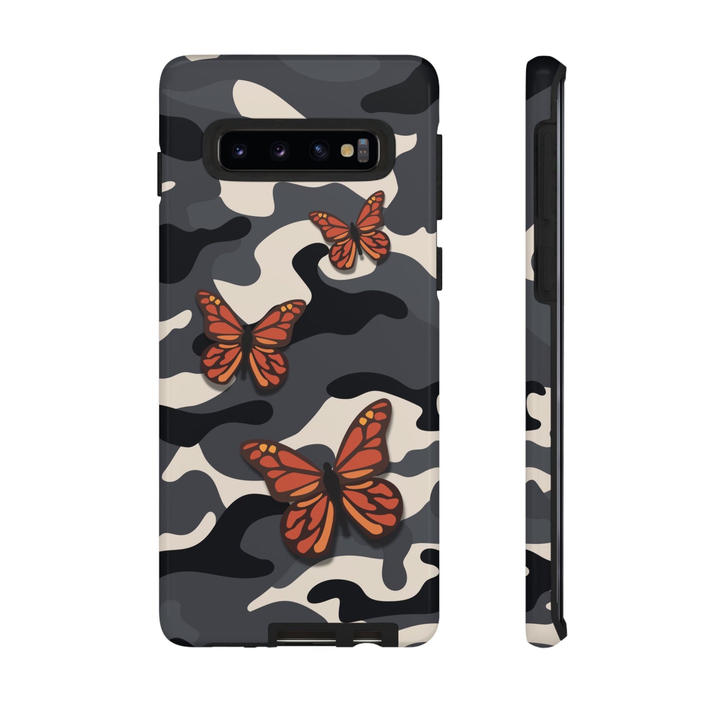 Phone Case - Black & Orange Butterfly Camo Phone Case