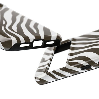 Modern Mocha Zebra Print Phone Case